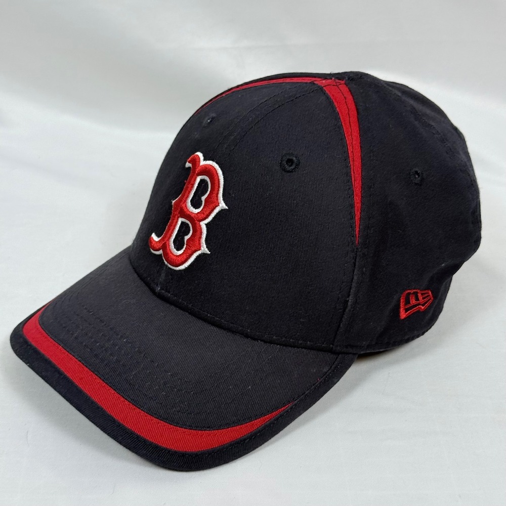 New Era Boston Red Sox MLB Baseball Cap Hat Black Red 9FORTY Flex Fit - Picture 1 of 10